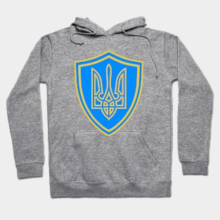 Ukraine Coat of Arms, Crest of Courage, Flag of Ukraine Hoodie